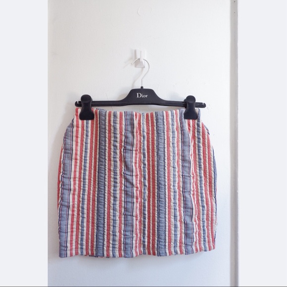 NWOT. STRIPES! ZARA TRAFALIC SKIRT - Picture 4 of 5